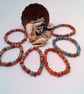 Spatter Glass Bead and Multi Coloured Jump Ring Bracelet, Gift for Her, Bracelet - Image 5