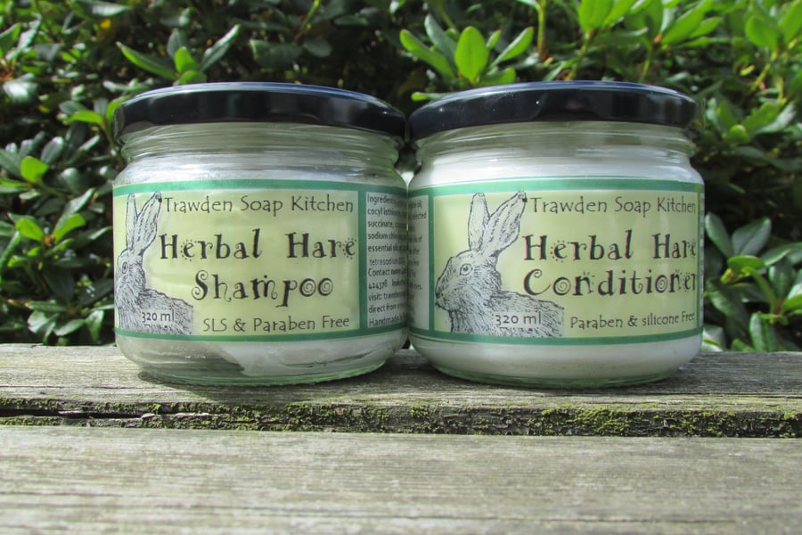 Super sized Herbal Hare Shampoo and Conditioner, Conditioning Hair Care Set