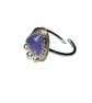 Tanzanite Adjustable Ring Sterling Silver Jewellery Gift Rose Cut Gemstone  - Image 4