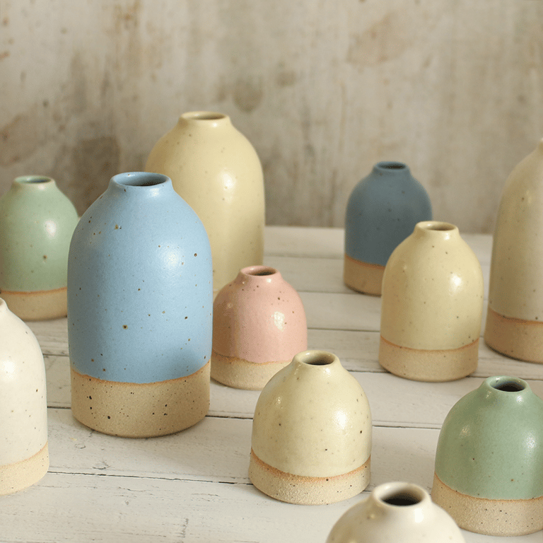 Medium Ceramic Vase in Pastel Colours