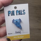 Annie axolotl pin badge