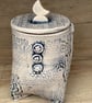 Blue and white lidded pot