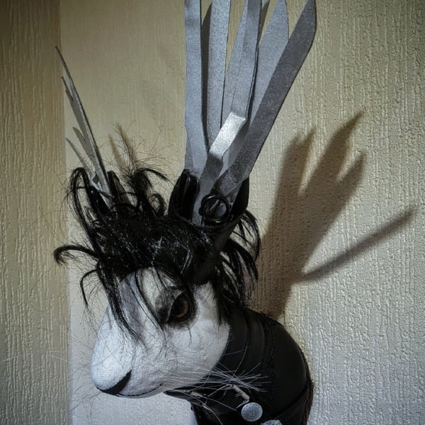 One off original Edward Scissorears - Large Halloween Hare