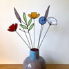 Stained Glass Wild Flowers, Everlasting Bouquet, Wildflower Arrangement, 7 Stems