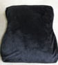 Tempur Pedic Original Contour Travel Neck Pillow Cover Black Plush Minky Fleece