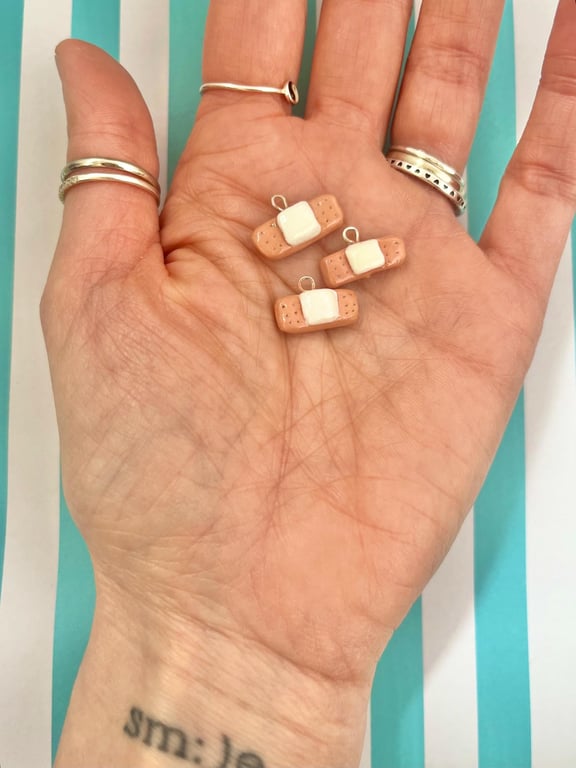 Mini plaster charms Handmade Air-Dry Clay Miniature, HandmadeWithLove, Miniature