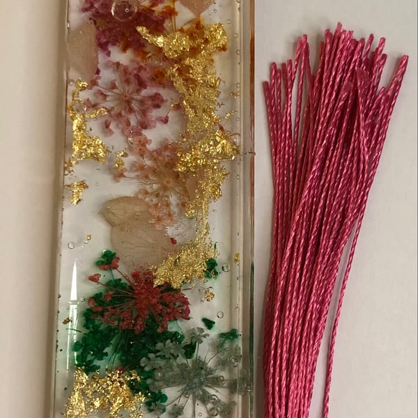 Multi Coloured Flower Resin Bookmark - Folksy