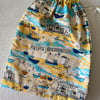 Fully Lined Coastal Seaside Drawstring Gift or Storage Bag