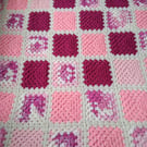 Crochet Granny Squares Blanket (Pretty Pinks) - soft, warm and cosy