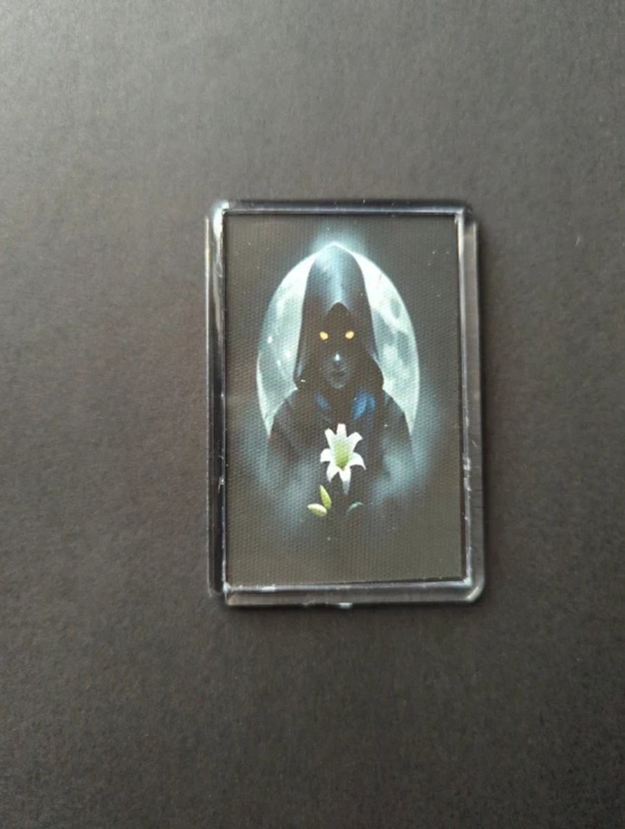 Art Nouveau Water Lily Fridge Magnet – Floral Acrylic Decor