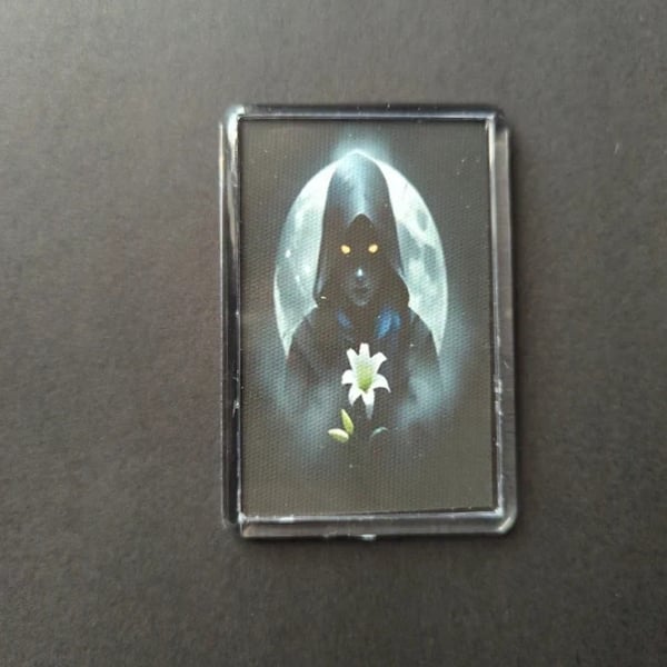 Art Nouveau Water Lily Fridge Magnet – Floral Acrylic Decor