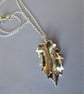 Fine silver holly leaf pendant - Image 3