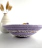 Lilac Coiled Rope Bowl with Floral Fabric Trim - Image 4