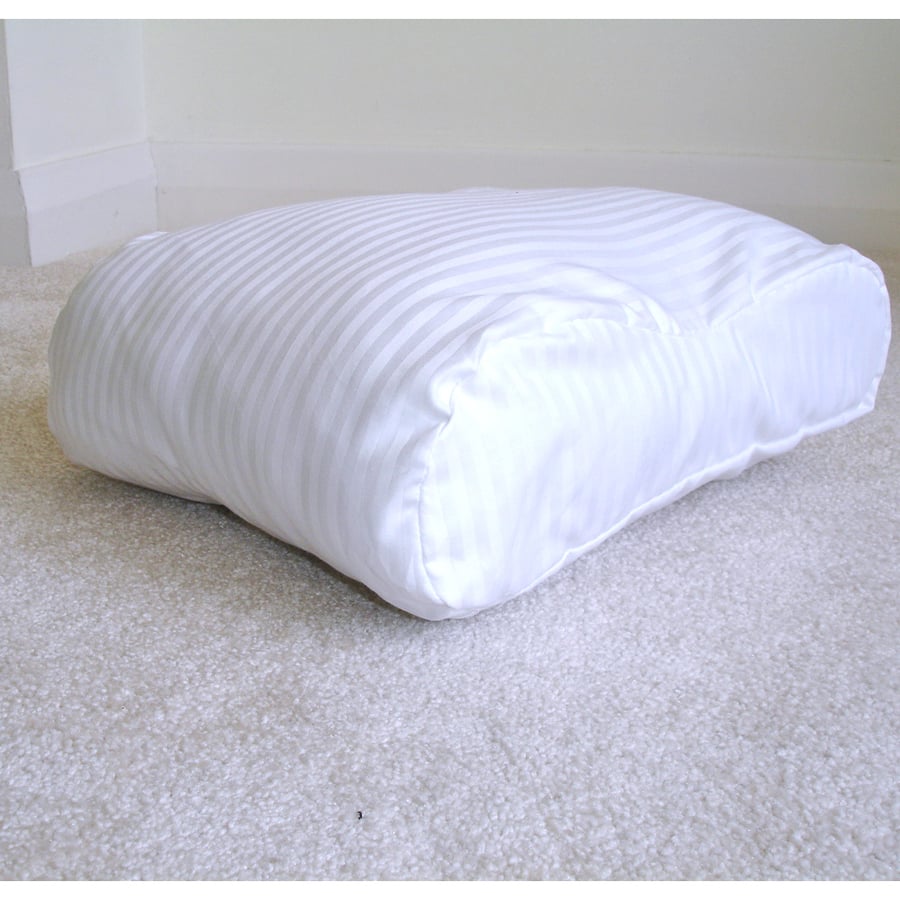 Tempur Original Travel Neck Pillow COVER Orthopaedic White 100% Cotton Stripes