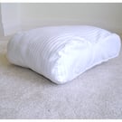 Tempur Original Travel Neck Pillow COVER Orthopaedic White 100% Cotton Stripes