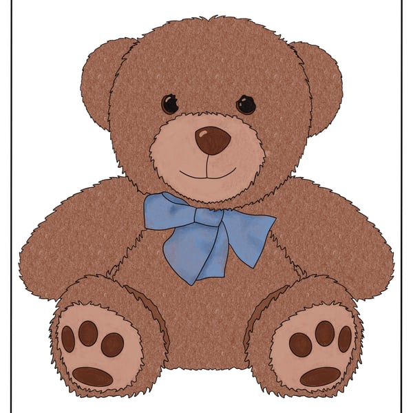 Teddy Bear Colouring-in Sheet - printable pdf