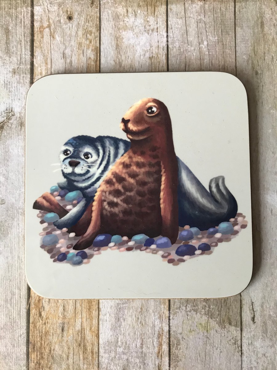 Seals Square Coaster