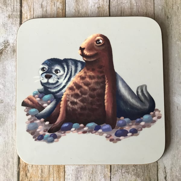 Seals Square Coaster