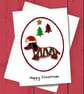 Christmas card, sausage dog in Santa hat and xmas jumper. To or from the dog.  - Image 3