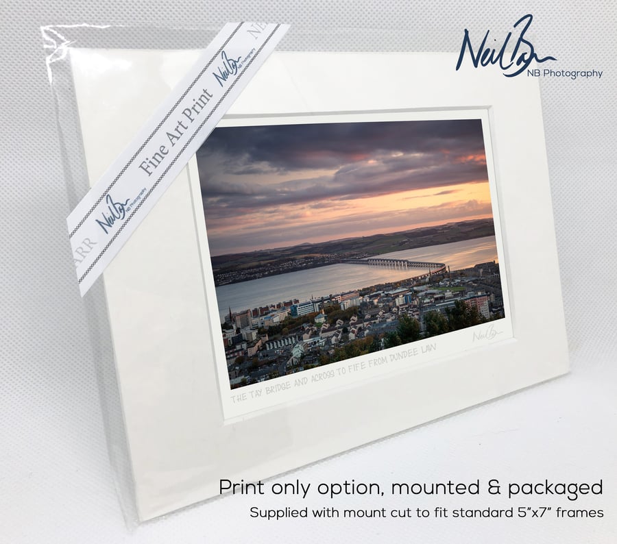 The Tay Bridge from Dundee Law, Scotland - A6 (7" x 5") Unframed Print