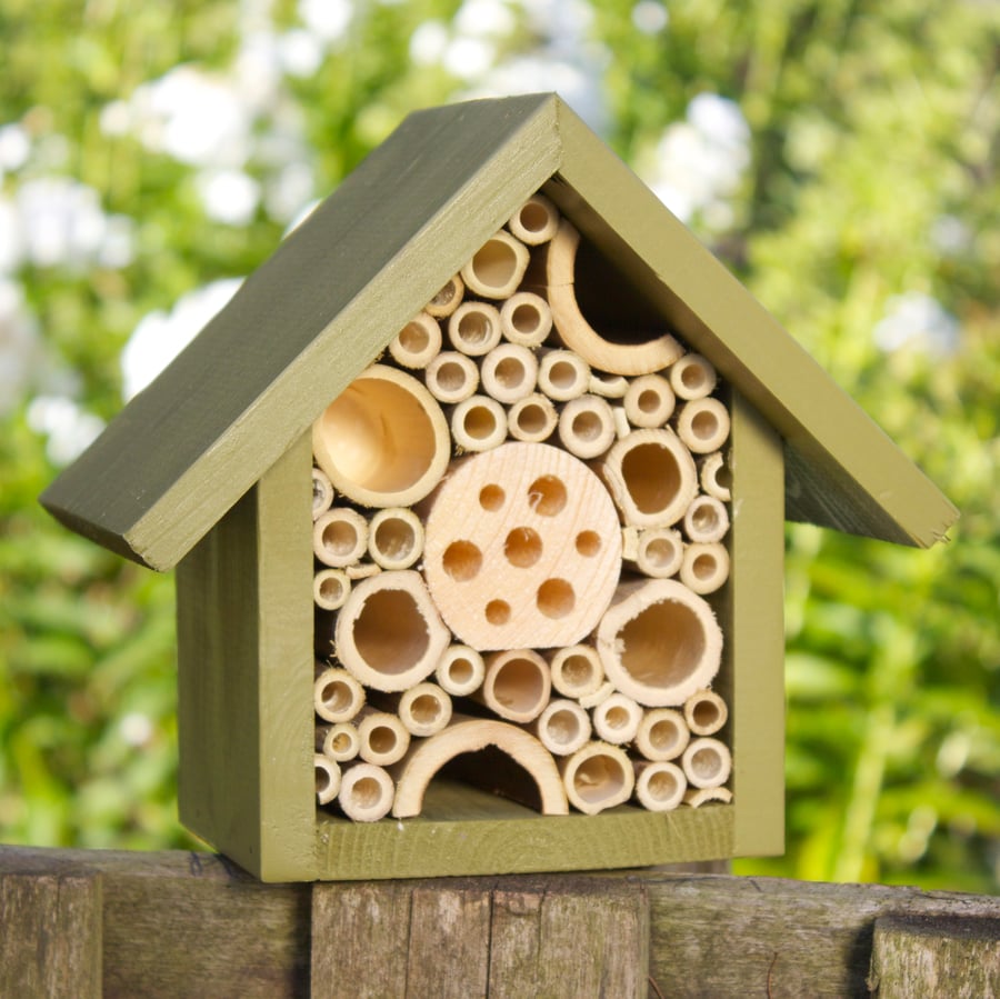 Small Bee and Insect Hotel in 'Maple Leaf'.