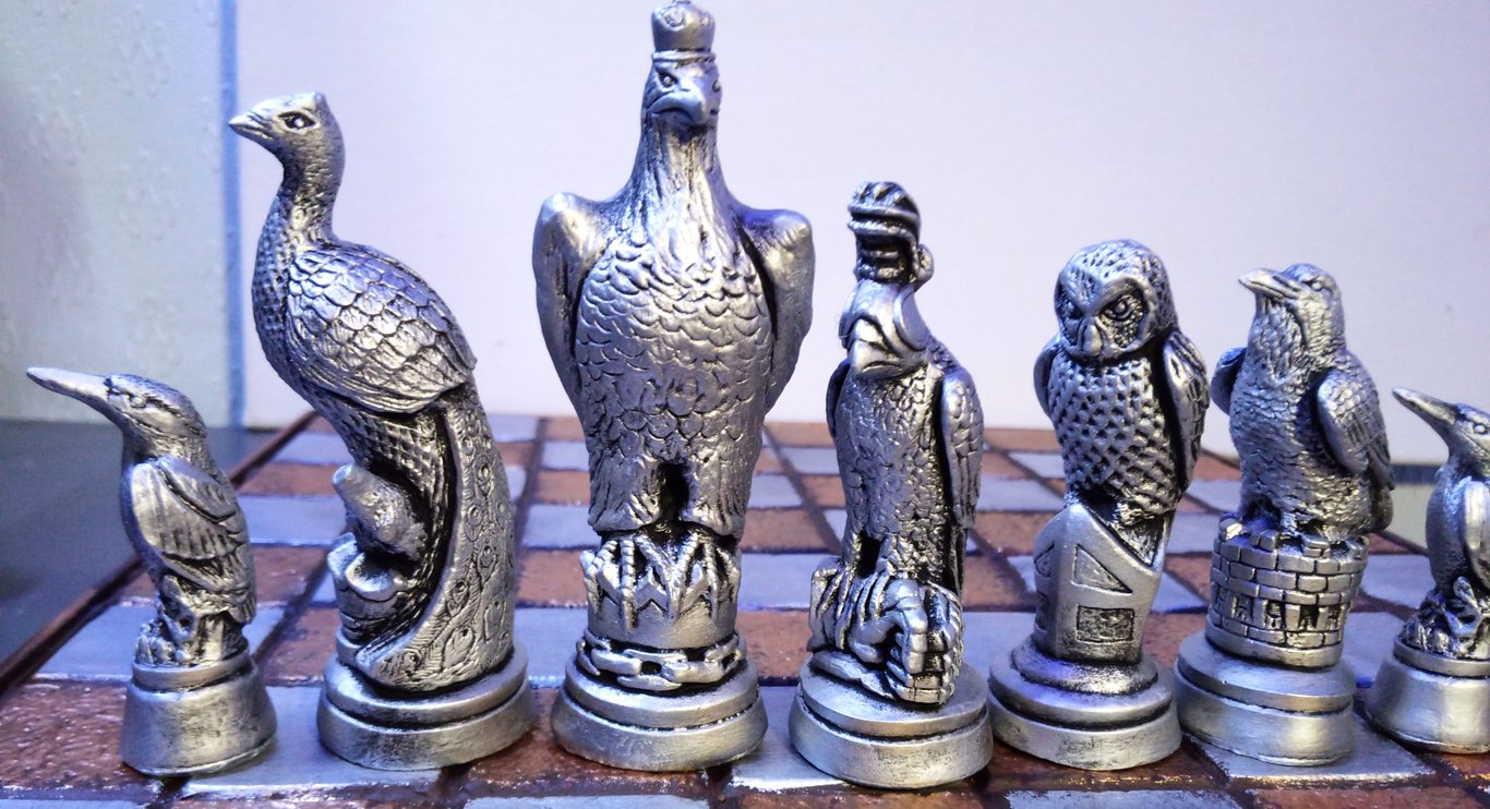 Chess Set British Birds themed, made to order