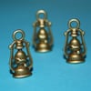 bronze plated lamps - charms  - 2pcs