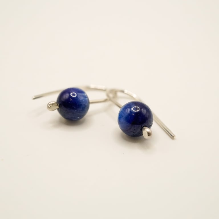 Kyanite Sterling Silver Earrings Handmade