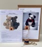 Panda bear making kit plus teddy bear sewing pattern, craft kit bundle - Image 5