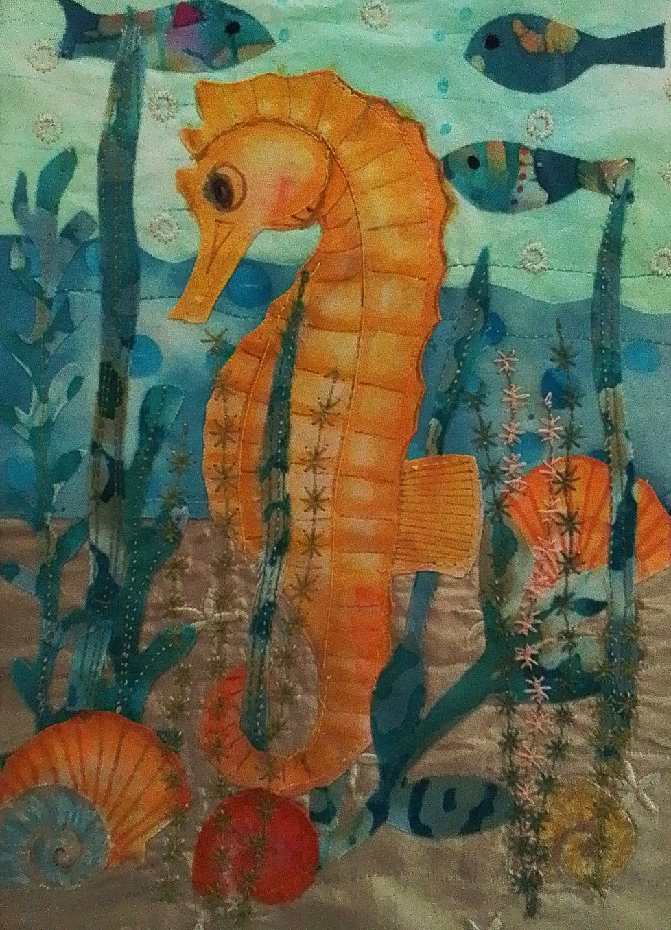 Breeze and Berry Textile Art