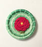 Red Rose Dorset Button Brooch or Pin, 3.5cm, Red Flower, Made with Cotton  - Image 4