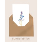 Bluebell flower birthday blank greetings Card (QM300)