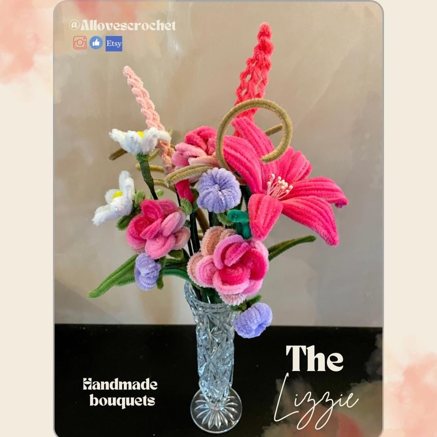 Pipe cleaner eternal flower artificial everlasting handmade bouquet