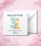 Personalised 3rd Birthday Card with Cute Giraffe and Name, Custom Age Children