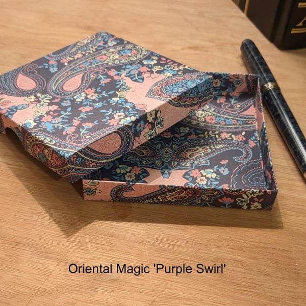 A handmade, ultra-thin gift box - Oriental Magic  'Purple Swirl' 