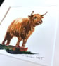 Highland Cow - Original Watercolour Painting - Image 3