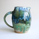 Handmade Ceramic Heart Jug in Woodland Glaze