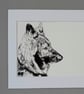 German Shepherd Dog Print - long haired pet print GSD alsation - Image 5