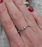 Sterling Silver and 9ct Gold Small Pebble Stacking Ring - JBJ4010 - Image 3