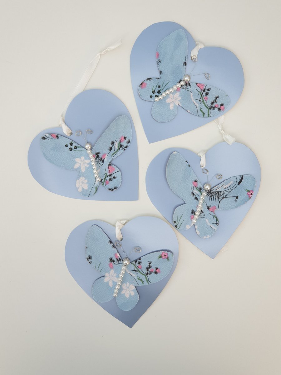 Luxury 3D butterfly gift tag set
