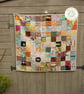 Patchwork quilt, floor blanket  scrappy range quilt, baby gift idea - Image 1