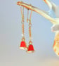 Christmas Bell Earrings With Sparkly Crystal, Stocking Filler, Secret Santa Gift - Image 2