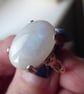 Opal & Sterling Silver Ring Size M-N - Image 1