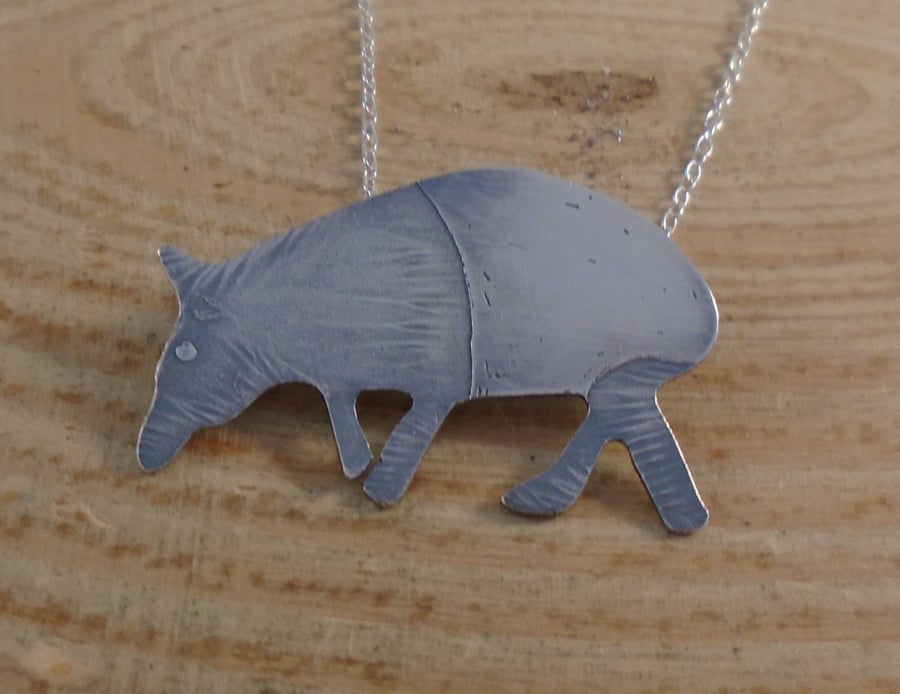 Sterling Silver Malaysian Tapir Necklace