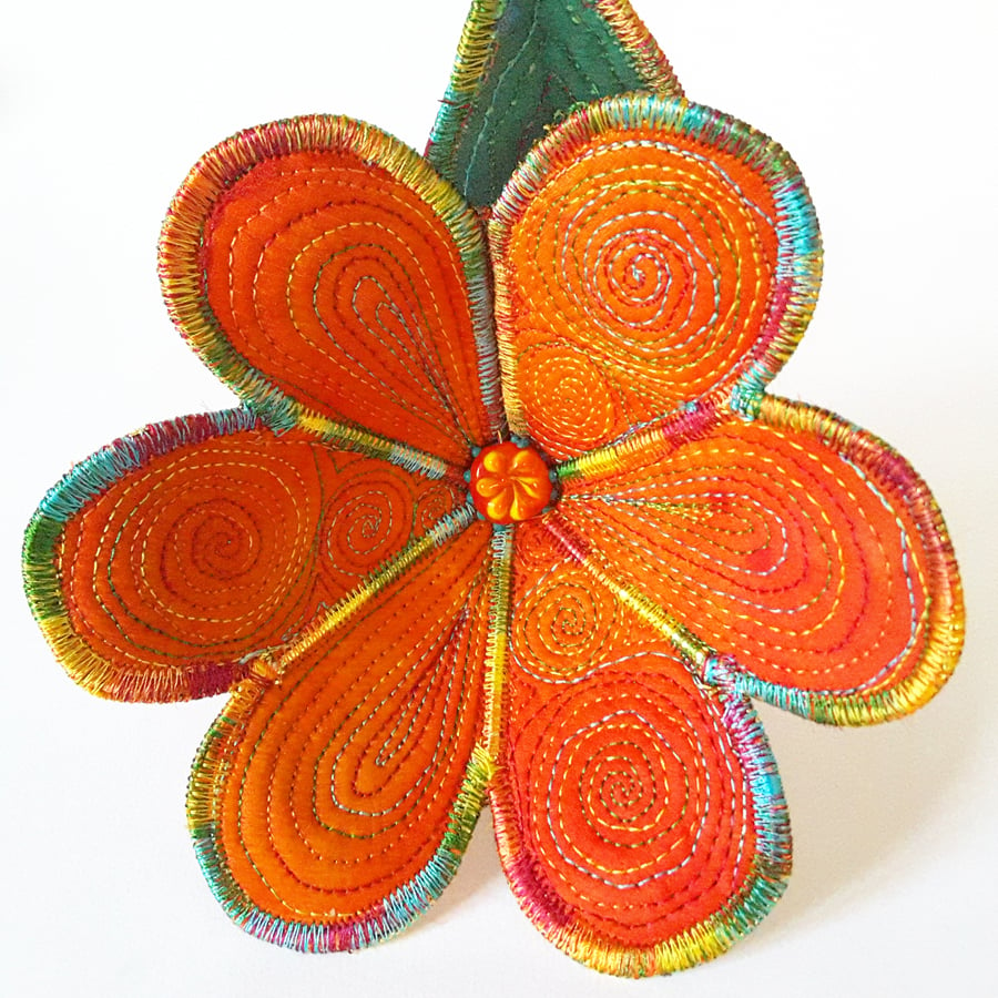 Stitched Silk Flower