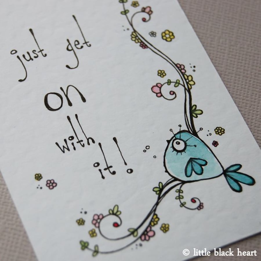 little bluebird - original aceo