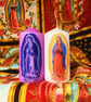 Kitsch Mexican Our Lady of Guadalupe Scented Candle