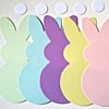 10 Pastel Bunny Rabbit  Die Cuts.  Easter Cards Bunting Cut-Outs  