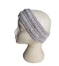 Handmade Light Grey Cable Knit Wool Headband Ear Warmer Winter Hairband Gift - Image 1