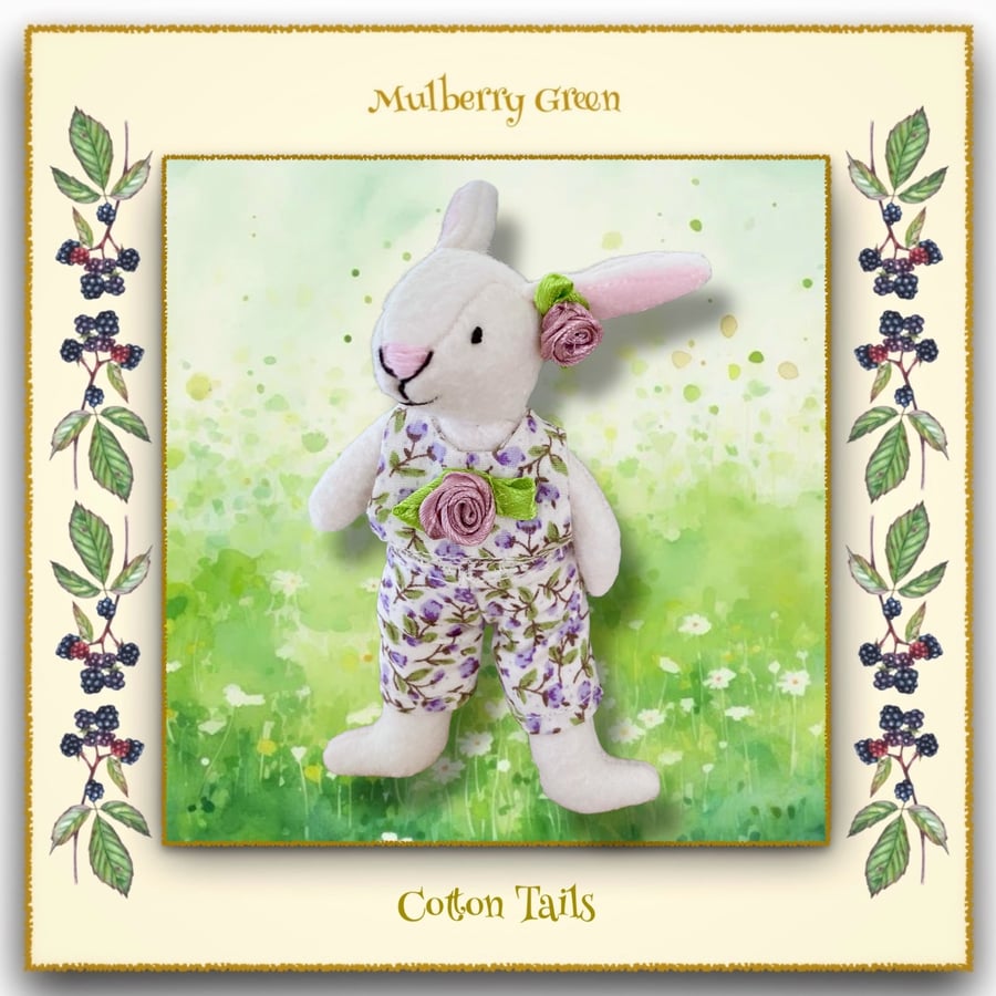 Reserved for Carol - Lavender Larkspur - a Cotton Tail bunny from Mulberry Green